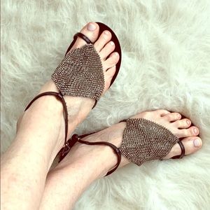 Lola Cruz leather flat sandal